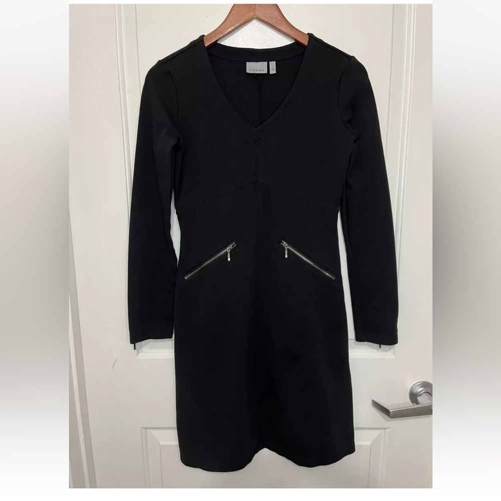 Athleta Celebration Ponte Knit Dress Womens Small Sheath Sweater Activewear XS